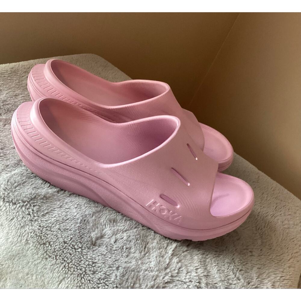 Hoka One One Ora Recovery Slide 3 Sandals Comfort Women's Pink Size M8/W10 - Picture 2 of 10